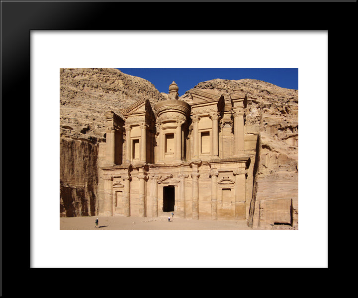 Petra El Deir, Jordan 20x24 Black Modern Wood Framed Art Print Poster