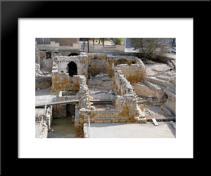 Roman Amphitheatre Of Tarragona, Spain 20x24 Black Modern Wood Framed Art Print Poster