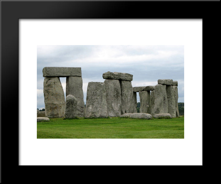 Stonehenge, England 20x24 Black Modern Wood Framed Art Print Poster