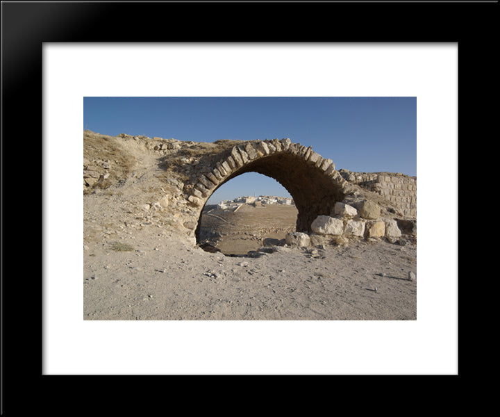 Al Karak Castle, Jordan 20x24 Black Modern Wood Framed Art Print Poster