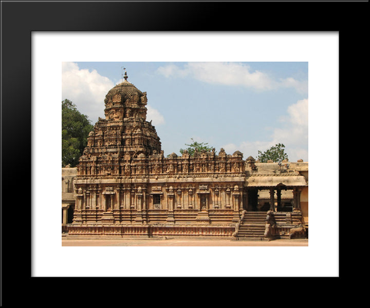 Brihadisvara Temple, India 20x24 Black Modern Wood Framed Art Print Poster