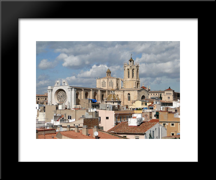 Tarragona Cathedral 20x24 Black Modern Wood Framed Art Print Poster