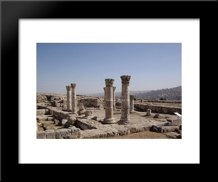 Amman Citadel Ruins 20x24 Black Modern Wood Framed Art Print Poster