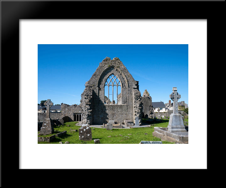 Athenry Priory, Ireland 20x24 Black Modern Wood Framed Art Print Poster
