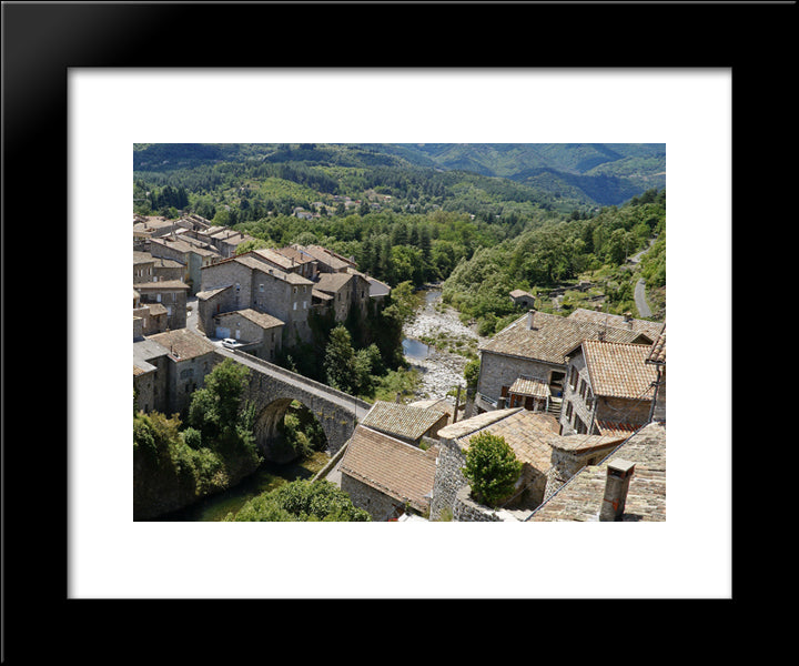Roman Bridge 20x24 Black Modern Wood Framed Art Print Poster