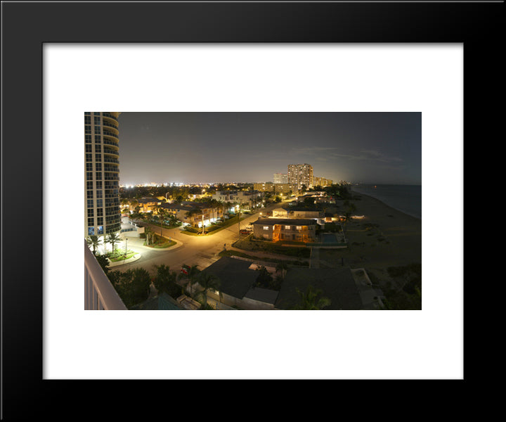 Briney Avenue, Pompano Beach 20x24 Black Modern Wood Framed Art Print Poster