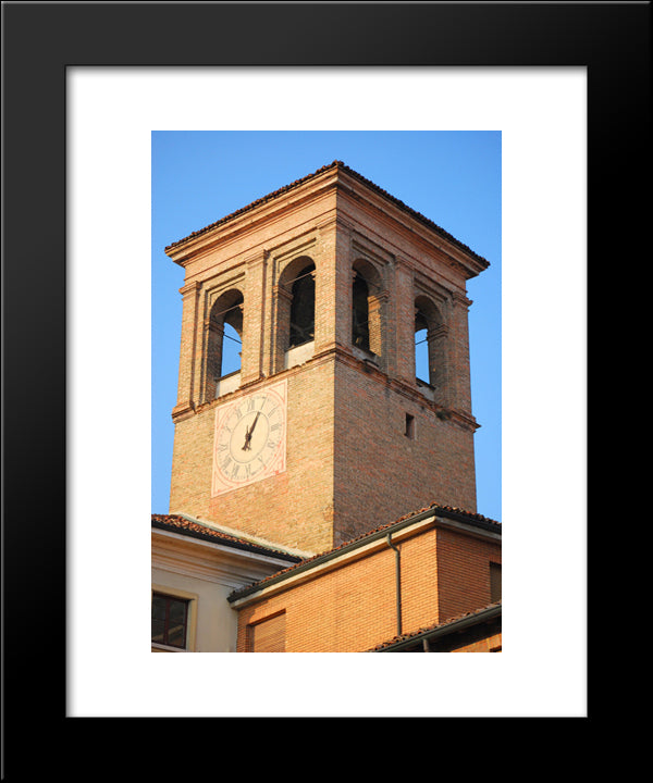 San Francsico Church Tower 20x24 Black Modern Wood Framed Art Print Poster