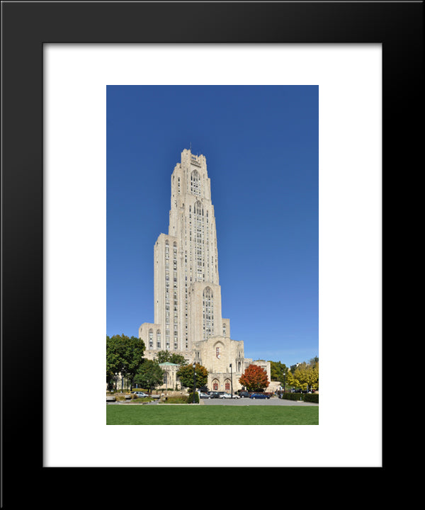 Cathedral Of Learning 20x24 Black Modern Wood Framed Art Print Poster