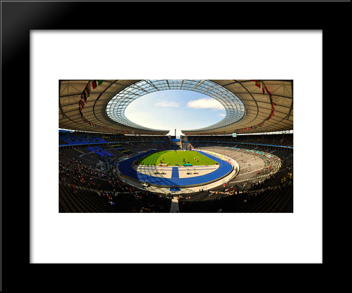 Olympic Stadium, Berlin 20x24 Black Modern Wood Framed Art Print Poster