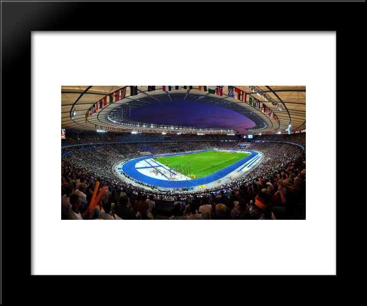 Olympic Stadium, Berlin 20x24 Black Modern Wood Framed Art Print Poster