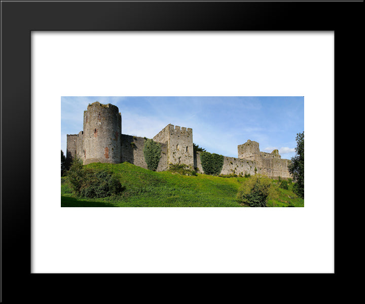 Chepstow Castle 20x24 Black Modern Wood Framed Art Print Poster