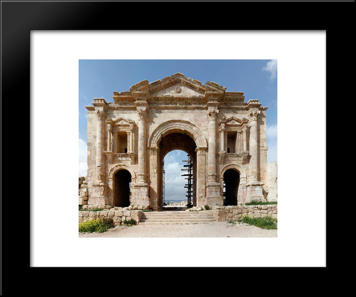 Arch Of Hadrian, Roman Empire 20x24 Black Modern Wood Framed Art Print Poster