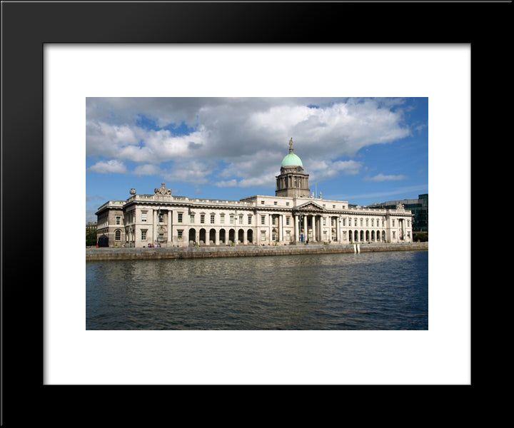 Dublin Custom House 20x24 Black Modern Wood Framed Art Print Poster
