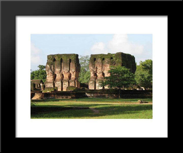 Royal Palace, Polonnaruwa 20x24 Black Modern Wood Framed Art Print Poster