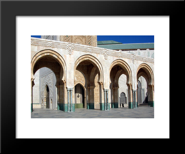 Hassan Ii Mosque, Morocco 20x24 Black Modern Wood Framed Art Print Poster