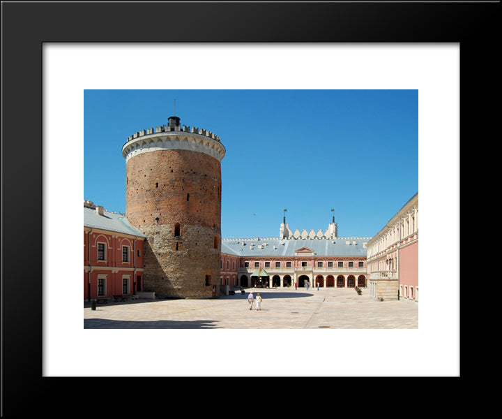 Lublin Castle Courtyard 20x24 Black Modern Wood Framed Art Print Poster