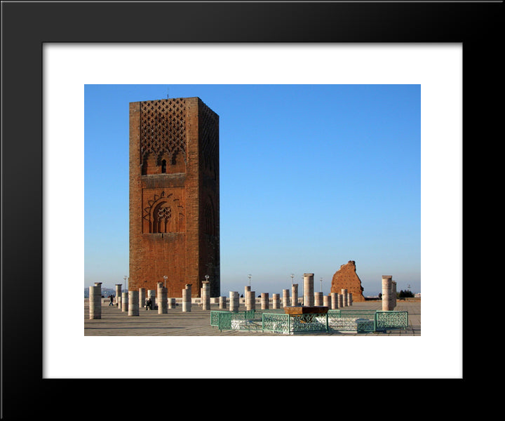 Hassan Tower, Morocco 20x24 Black Modern Wood Framed Art Print Poster