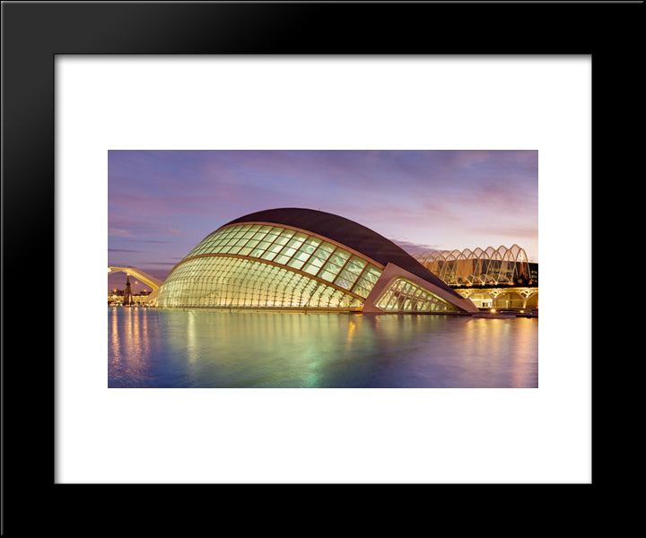 The Hemispheric, Valencia, Spain 20x24 Black Modern Wood Framed Art Print Poster