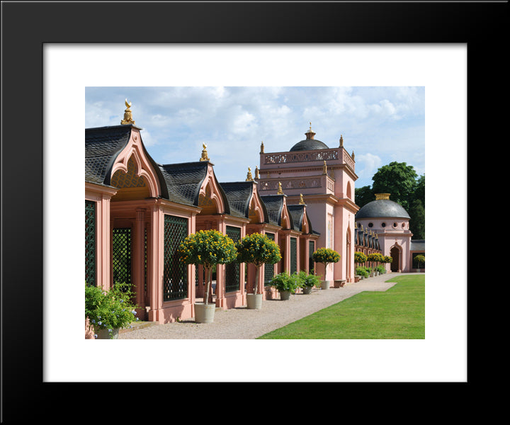 Castle Garden Mosque, Germany 20x24 Black Modern Wood Framed Art Print Poster