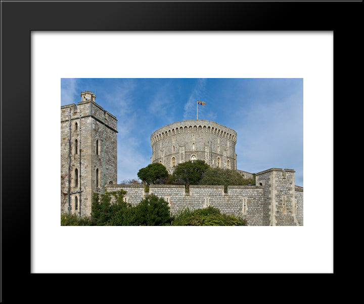 Windsor Castle, England 20x24 Black Modern Wood Framed Art Print Poster