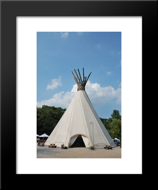 Big Tipi In Dortmund 20x24 Black Modern Wood Framed Art Print Poster