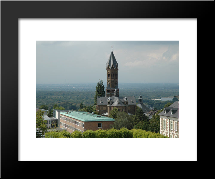 St. Nikolaus Catholic Church, Germany 20x24 Black Modern Wood Framed Art Print Poster