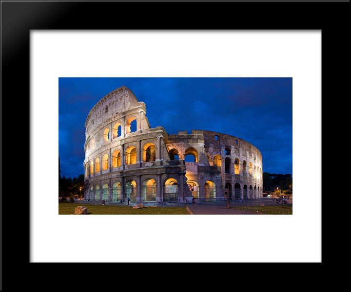 Colosseum, Rome Italy 20x24 Black Modern Wood Framed Art Print Poster