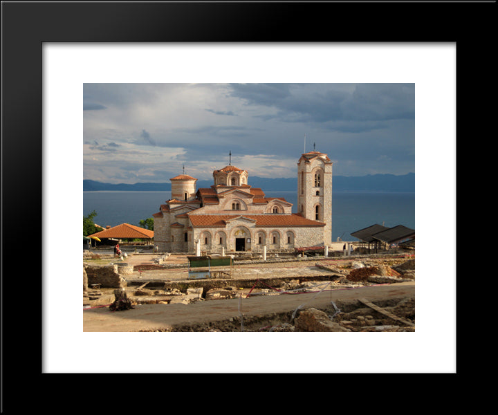 Saint Panteleimon Monastery, Ohrid 20x24 Black Modern Wood Framed Art Print Poster
