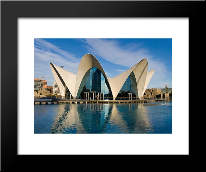 Valencia Restaurant, Spain 20x24 Black Modern Wood Framed Art Print Poster