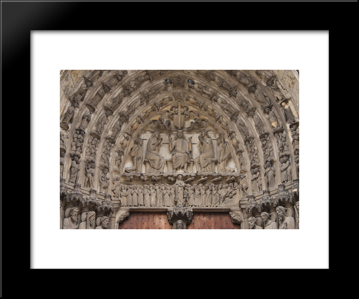 Chartres Cathedral Portal 20x24 Black Modern Wood Framed Art Print Poster