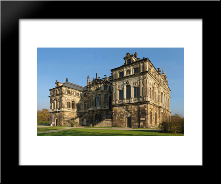 Dresden Palace 20x24 Black Modern Wood Framed Art Print Poster