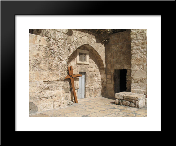 Holy Sepulchre Cross 20x24 Black Modern Wood Framed Art Print Poster