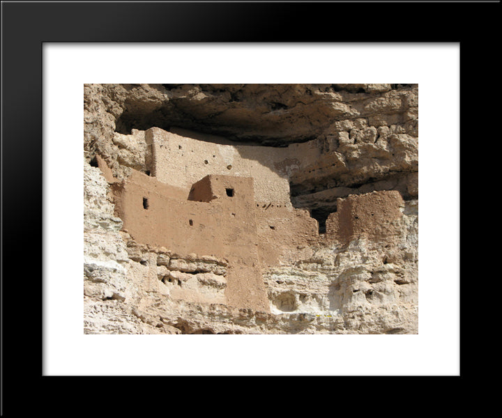 Montezuma Castle National Monument Arizona 20x24 Black Modern Wood Framed Art Print Poster
