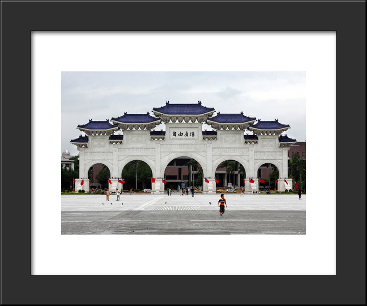 Chiang Kai Shek Memorial Hall, Taiwan 20x24 Black Modern Wood Framed Art Print Poster