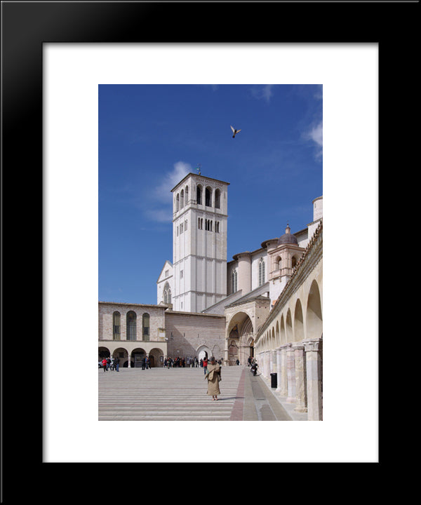 Assisi, Basilica San Francisco 20x24 Black Modern Wood Framed Art Print Poster