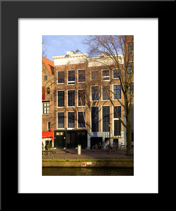 Anne Frank House, Netherlands 20x24 Black Modern Wood Framed Art Print Poster
