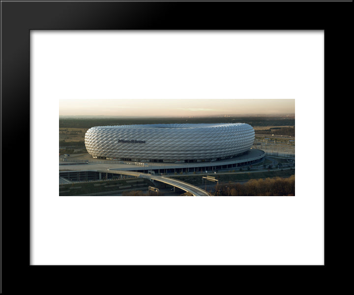 Allianz Arena In Munich, Germany 20x24 Black Modern Wood Framed Art Print Poster