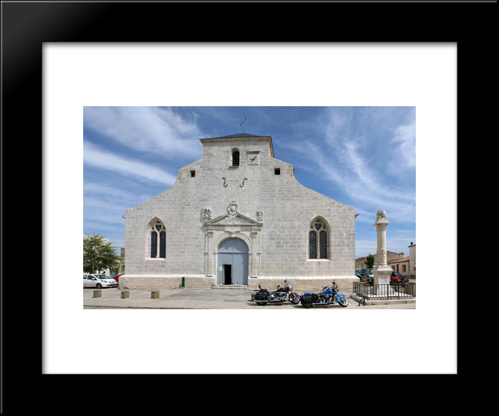 Brouage Church, France 20x24 Black Modern Wood Framed Art Print Poster