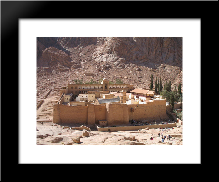 Saint Catherine'S Monastery, Egypt 20x24 Black Modern Wood Framed Art Print Poster