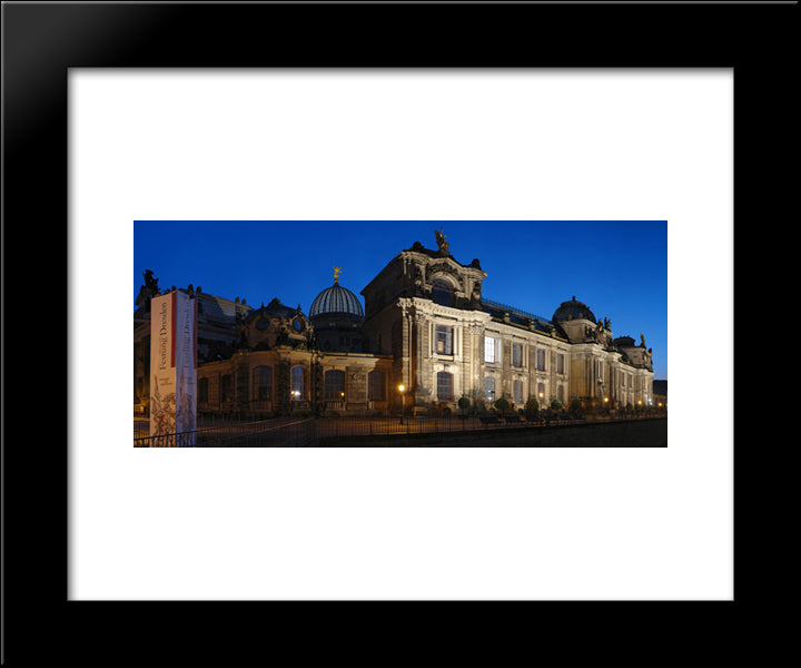 Dresden Palace 20x24 Black Modern Wood Framed Art Print Poster