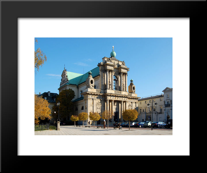 Carmelite Church, Warsaw 20x24 Black Modern Wood Framed Art Print Poster