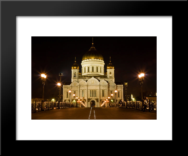Temple Of Christ The Savior 20x24 Black Modern Wood Framed Art Print Poster