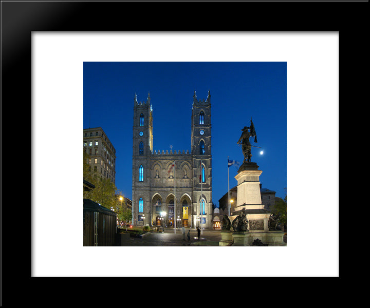 Notre Dame Basilica, Montreal, Quebec 20x24 Black Modern Wood Framed Art Print Poster