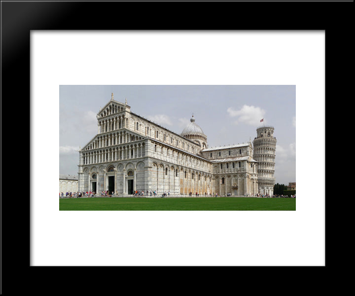 Cathedral Of Pisa, Italy 20x24 Black Modern Wood Framed Art Print Poster