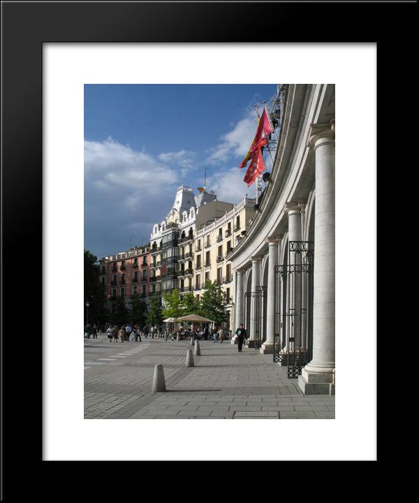 Plaza De Oriente, Madrid, Spain 20x24 Black Modern Wood Framed Art Print Poster