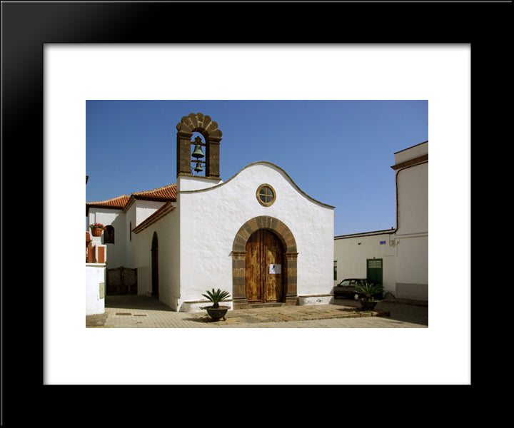 Canary Island Church 20x24 Black Modern Wood Framed Art Print Poster