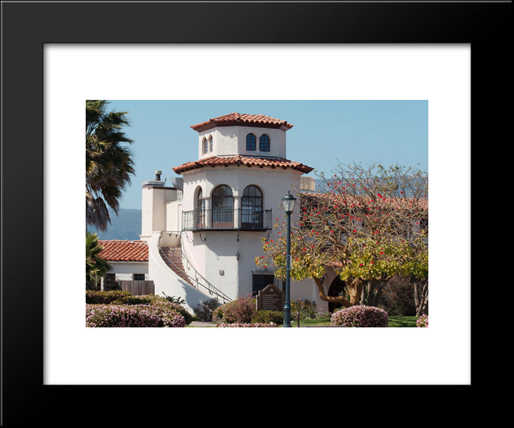 The Santa Barbara Airport, California 20x24 Black Modern Wood Framed Art Print Poster