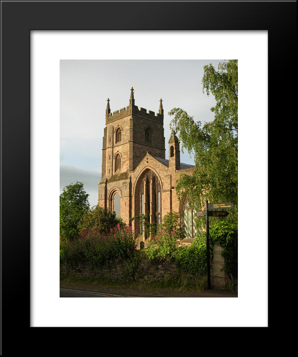 The Priory Church, England 20x24 Black Modern Wood Framed Art Print Poster