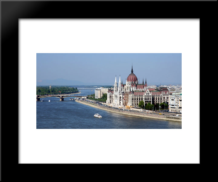 Budapest Parliament 20x24 Black Modern Wood Framed Art Print Poster