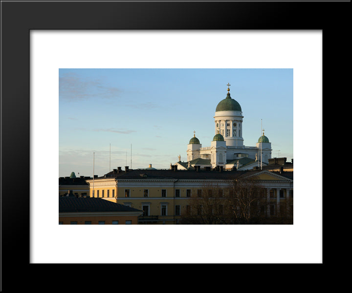 Helsinki Lutheran Cathedral 20x24 Black Modern Wood Framed Art Print Poster